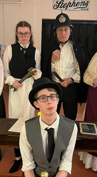 Collection of people in period costume